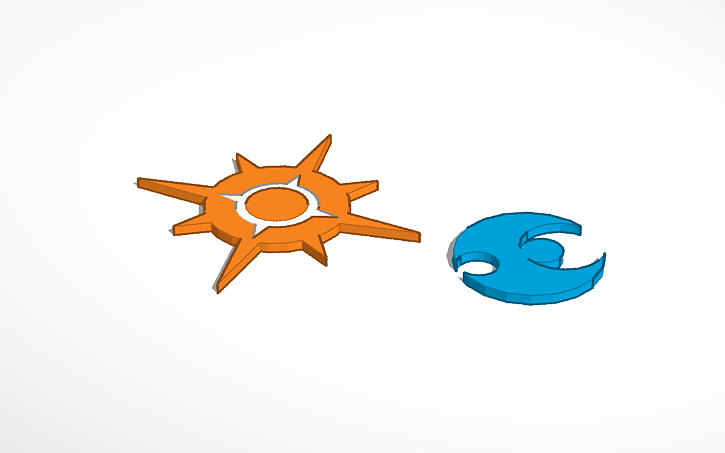 Pokemon Sun And Moon Logo Tinkercad Pokemon Sun And Moon Logo Tinkercad