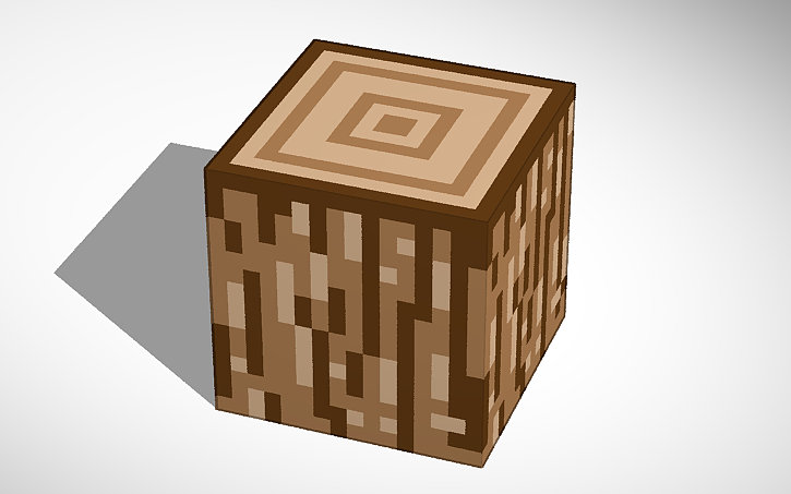 3D design Minecraft oak log | Tinkercad