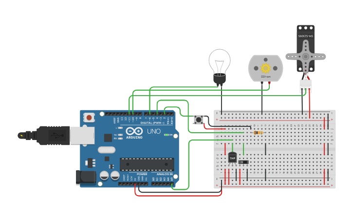 Circuit design Smart Fridge | Tinkercad