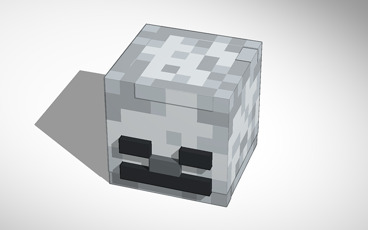 Minecraft Skeleton Head Tinkercad