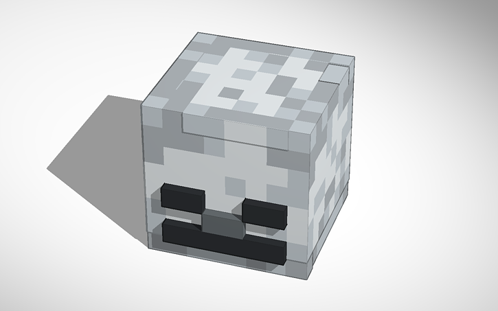 Minecraft Skeleton Head Tinkercad Minecraft Skeleton Head Tinkercad